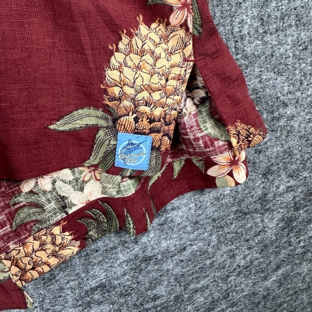 Bermuda Bay100 % Silk Men's Hawaiian Short Sleeve Shirt, Button Up, XXL - Picture 15 of 16